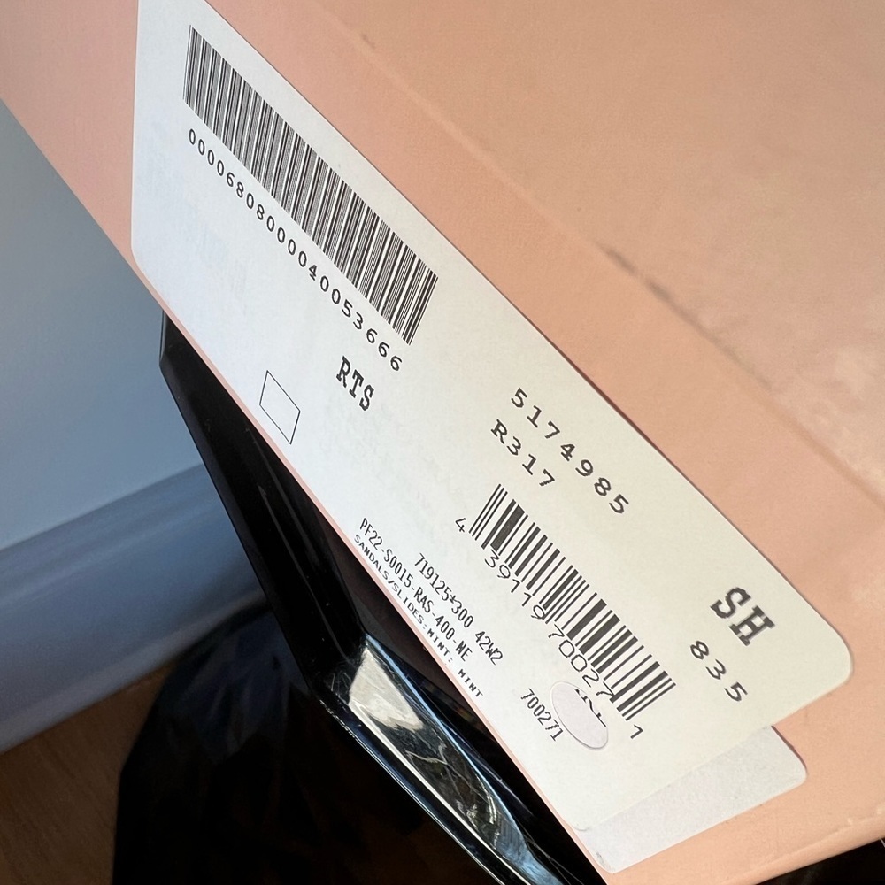 MACH & MACH Double Crystal Bow Square Toe Sandal Mint - Picture 14 of 14